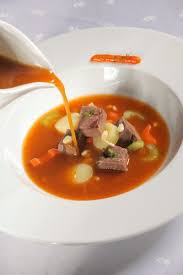 Goulash Soup As Served In Alabardos Restaurant Budapest Photo Alabardos Hu Hungarian Cuisine Gastronomy Goulash