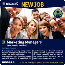 Marketing Managers Marketing Jobs Marketing Manager Job Opening