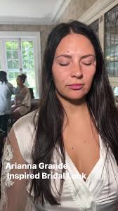 Ariana Grande inspired wedding hair and makeup. #bridalhair #weddingmakeup  #scottsdalewedding #weddinghair #hollywoodcurls