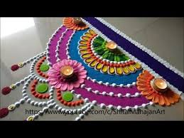 Diwali Navratri Special Semi Circle Rangoli Designs Attractive Rangoli For Festival Youtube In 2020 Rangoli Designs Rangoli Designs Diwali Rangoli Designs Latest