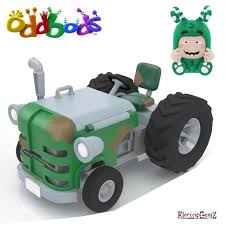 The oddbods is a kids show airing on boomerang created by one animation featuring 7 unusual characters. B Creative Oddbods Action Vehicles Zees Green Tractor With Zee Figure