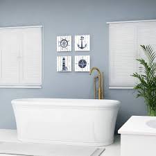 Maybe you would like to learn more about one of these? Buy Adecuado Rustic Wall Art Boat Anchor Paintings Helm Drawing Compass Print Lighthouse Home Decor Nautical Style Pictures Dark Blue Artwork Ready To Hang For Bathroom Living Room 12x12 Inch 4 Panels