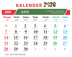 Kalender 2020 Juni Jawa Kalender Tanggal Hari Libur