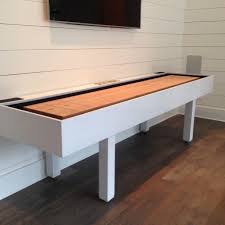 Table Installed In Customers Pool House Custom Design Construction And Finish By Robert Stein Modern Kitchen Design Shuffleboard Table Pool Table Room