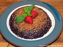 Black Sticky Rice Pudding Click For Larger Image Pudding Rice Pudding Recipes