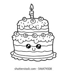 Come back often to get even more. Vector Illustration Cute Cartoon Birthday Cake Stock Vector Royalty Free 546474508