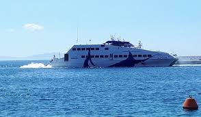 Champion jet 2 sea jets ferries and cruises maneuver. Seajet 2 Leaving Mykonons Port Picture Of Seajets Santorini Tripadvisor