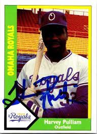 Harvey Pulliam autographed Baseball Card (Omaha Royals) 1990 CMC Minor  League Rookie #192