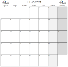 Feriados nacionais para o ano de 2021. Calendario 2021 Imprimir Mes A Mes Com Feriados Gratis Printloja