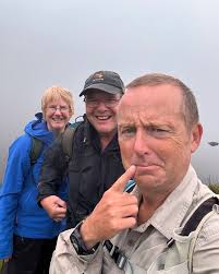 What a day! Sara and Alan causing chaos in the hills. They refused to learn  any of the wildflowers I so gallantly showed them, Alan fell down through  the smallest gap and