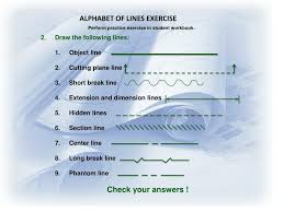 Using the alphabet of lines · construction line · visible object line. Ppt Blueprint Reading Powerpoint Presentation Free Download Id 4048645