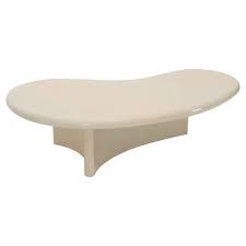 Marble top round dining table. Organic Kidney Shape Beige Cream White Lacquer Mid Century Modern Coffee Table At 1stdibs