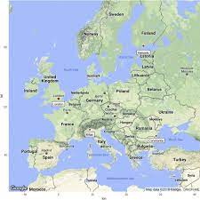 London On Map Of Europe Map Of Europe, Showing The Location Of The Four Selected Cities. | Download  Scientific Diagram