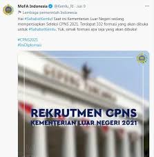 Calon pegawai negeri sipil tahun 2018. Cpns Kemlu 2021 Berikut Daftar Formasi Untuk Lulusan S1 Dan Alur Pendaftarannya Tribunnews Com Mobile