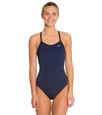 Nike Womens Solid Poly Training Lingerie Tank One Piece Swimsuit