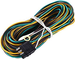 When wiring trailer lights, make sure to route the harness away from anything that could damage the wires. Amazon Com Miady 25ft Trailer Wiring Harness With 4 Flat Connector 18 Awg Color Coded Wires Trailer Light Wiring Harness Extension With 4ft White Ground Wire Automotive