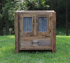 A great strong and contemporary use of reclaimed wood. Rustic Bathroom Vanity 36 Reclaimed Barn Wood Vanity Etsy