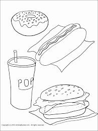 Picnic Food Coloring Pages Beautiful Junk Food Coloring Sheets Vingel Food Coloring Pages Coloring For Kids Coloring Pages For Kids