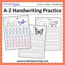 This fun handwriting practice workbook is perfect for the beginning writer. Handwriting Practice No Prep Worksheets For Learning Letters Free Printable Kindergarten Free Printable Handwriting Worksheets For Kindergarten Worksheets Grade 9 Mathematics Question Paper Top Math Websites For Elementary Students Math Grade 11