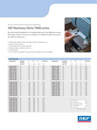 Skf Tmas Machinery Shims Skf Maintenance And Lubrication