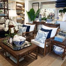 Rattan Bermuda Furniture With Blue And White West Indies Decor British Colonial Decor British Colonial Style