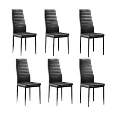 Zimtown 6 Pcs Modern Dining Chairs Dining Room Black Walmart Com Side Chairs Dining Black Dining Room Dining Chairs