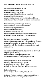 Roberto Juarroz Each One Goes However He Can Woord Gedichten Teksten