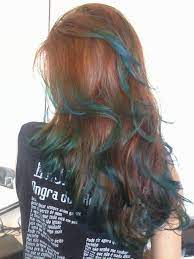 Most Popular Tags For This Image Include Ginger Blue Highlights And Redhead Underlights Hair Hair Styles Dyed Hair