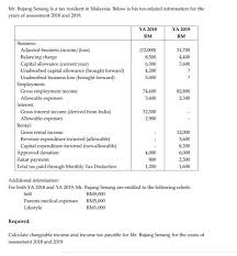 You can get up to rm2,500 worth of tax relief for lifestyle expenses under this category. Solved Mr Bujang Senang Is A Tax Resident In Malaysia Below Is His Tax Rela Solutioninn