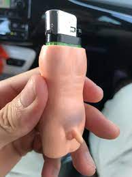 Pop up penis lighter