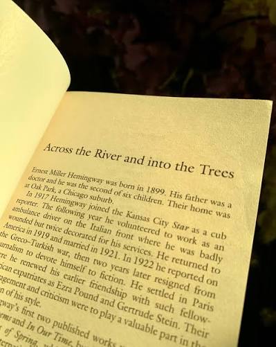 August 2026: 'Across The River and Into The Trees' by Ernest Hemingway 📖 •  Book Review ⤵️ I'll (try to) keep this review short and sweet.. this book  took me a while