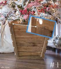 Tapered Wood Christmas Tree Box Tutorial Ella Claire Co Christmas Diy Wood Christmas Tree Box Wood Christmas Tree