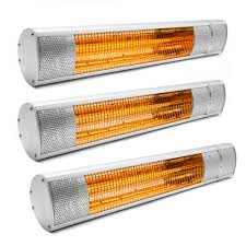 The golden tube provides environmentally efficient heating with a lifespan of 5000 hours. 3x 2kw Outdoor Electric Patio Heater Wall Mounted Infrared Water Resistant Ebay