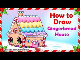 How To Draw A Pretty Gingerbread House Youtube Cute Drawings Fun2draw Elementary Art Projects