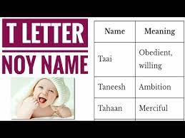 Hindu baby boy names starting with t by alphabet ; T Letter Baby Boy Name Boy Name Starting With T Letter Youtube