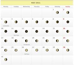 Download the following calendars for free to print at home or at work. May 2021 Moon Calendar Template In 2021 Moon Phase Calendar Calendar Calendar May