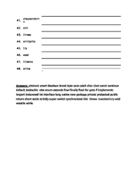 And you can also use ? Word Scramble 48 Java Computer Programming Language Key Reserved Words