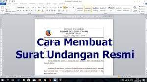 Ada yang mencari undangan ms word dengan kata kunci: Cara Membuat Surat Undangan Yang Rapi Youtube