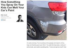When i first started treating for bugs in the pest industry i did not even know what i was missing. Update Yahoo Autos Fixes Post About Bug Spray Ruining Car Paint Repairer Driven Newsrepairer Driven News