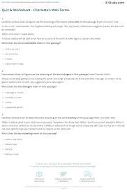 Quiz Worksheet Charlotte S Web Terms Study Com