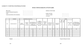 Contoh format tabel untuk pendataan inventaris barang ruangan. Contoh Buku Induk Barang Inventaris Docx File Berkas Sekolah