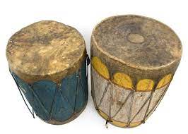 Drums, flutes and rattles are the three most common instruments used by native american tribes. Pair Of Large Antique Southwestern Native American Drums Pueblo Circa 1900 At 1stdibs