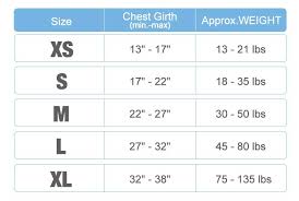 Expository Dog Harness Sizes Chart 2019