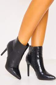 Maybe you would like to learn more about one of these? Bottines Noires Effet Croco A Talon Aiguille Brentiny Paris