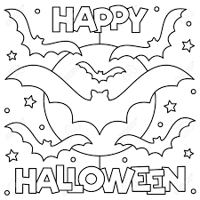 Plus, it's an easy way to celebrate each season or special holidays. Happy Halloween Coloring Page Black And White Vector Illustration Royalty Free Cliparts Vectors And Stock Illustration Image 111631549
