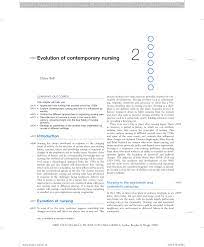 Pdf Evolution Of Contemporary Nursing