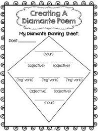 Poetry Writing Freebie Diamante Poetry Poetry Lessons Poetry For Kids Poetry Ideas
