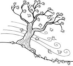 Kostenlose Malvorlage Herbst Herbstbaum Zum Ausmalen