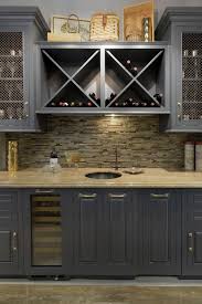 Traditional Kitchen With Fully Custom Wood Mode Cabinets Kitchen Features Blue Painted Wine Racks And Cabinets W Traditional Kitchen Kitchen Wet Bar Cabinets