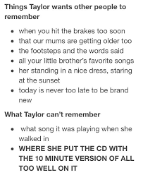 Taylor Swift And Remembering Part 2 Taylor Swift Funny Taylor Swift Facts Taylor Swift Quotes
